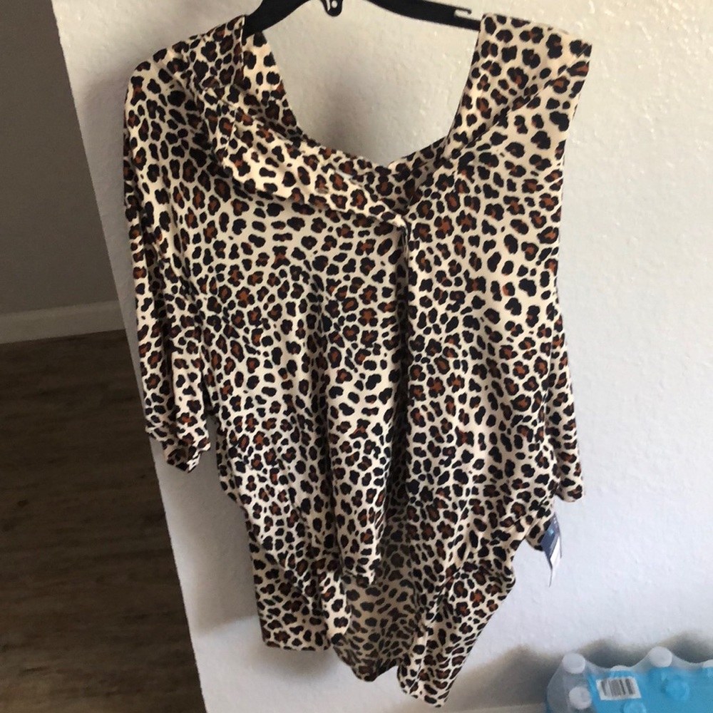 Cheetah or leopard print blouse